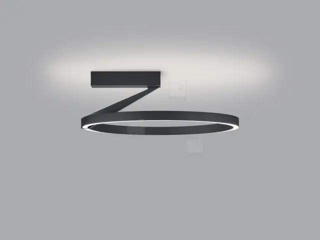 CHAZ 25/2402.22 Φωτιστικό Οροφής Μαύρο Ματ 2700K 1930lm 2