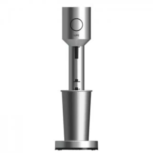 Φραπεδιέρα με 1 inox + 1 πλαστικό ποτήρι και πλήκτρο push, σε ασημί χρώμα, 100W. 3