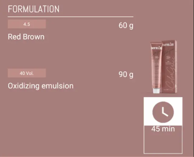 Sensus Color Grace M3K 4.5 Red Chestnut 100ml - (μόνιμη βαφή κόκκινο καστανό) 3