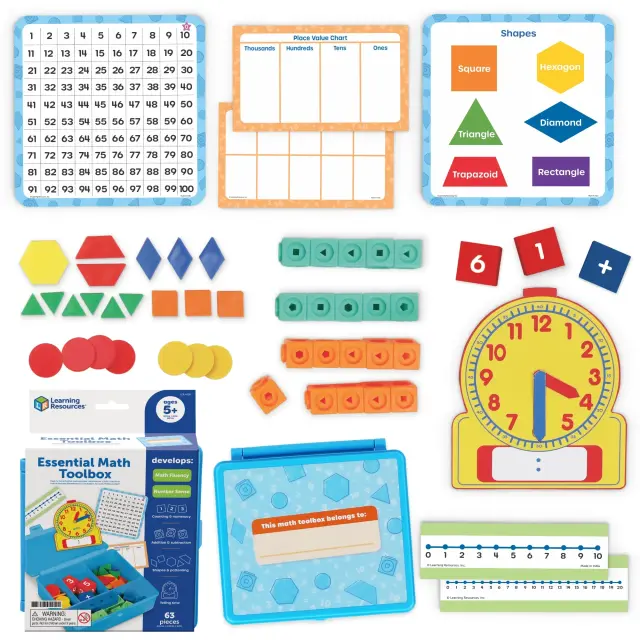 Learning Resources Essential Maths Toolbox Εκπαιδευτικό Σετ Μαθηματικών με Εργαλεία Αρίθμησης & Ώρας (5+ ετών) LER4250