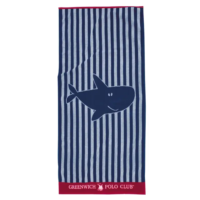 Πετσέτα Θαλάσσης 70x140 Παιδική 450gsm Greenwich Polo Club 3902 Κόκκινο-Λευκό-Μπλε 100% βαμβακερό