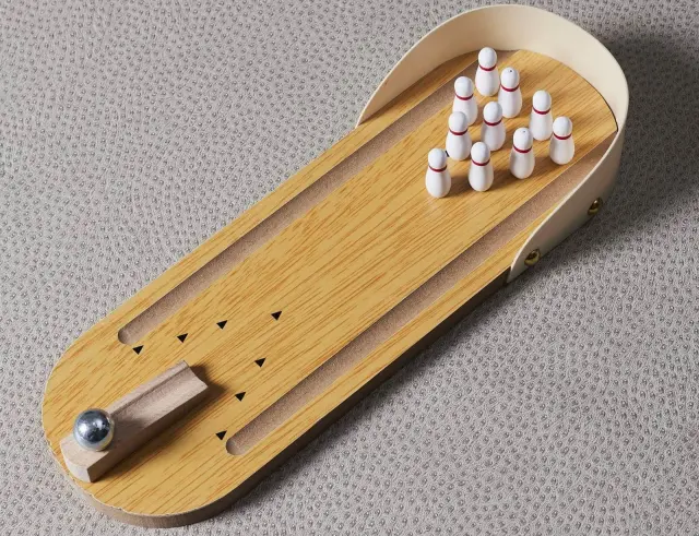 Ξύλινο Επιτραπέζιο Bowling Mister Gadget με διαστάσεις 31x11x5cm MG3338 3