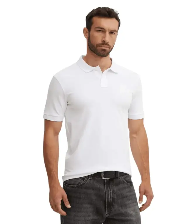 Hugo Boss - Ανδρικό Polo T-shirt Passenger Slim Fit 50507803-100 Λευκό - M