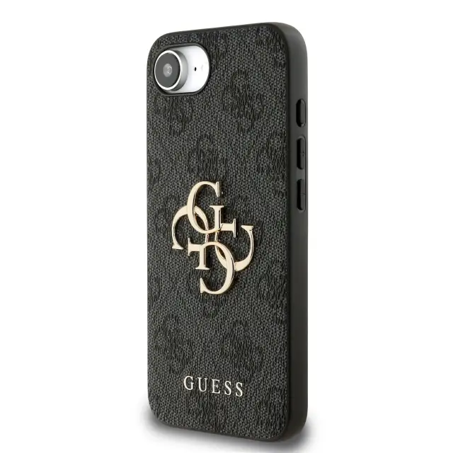 Guess PU 4G Metal Logo Case for iPhone 16e/17e Grey 2