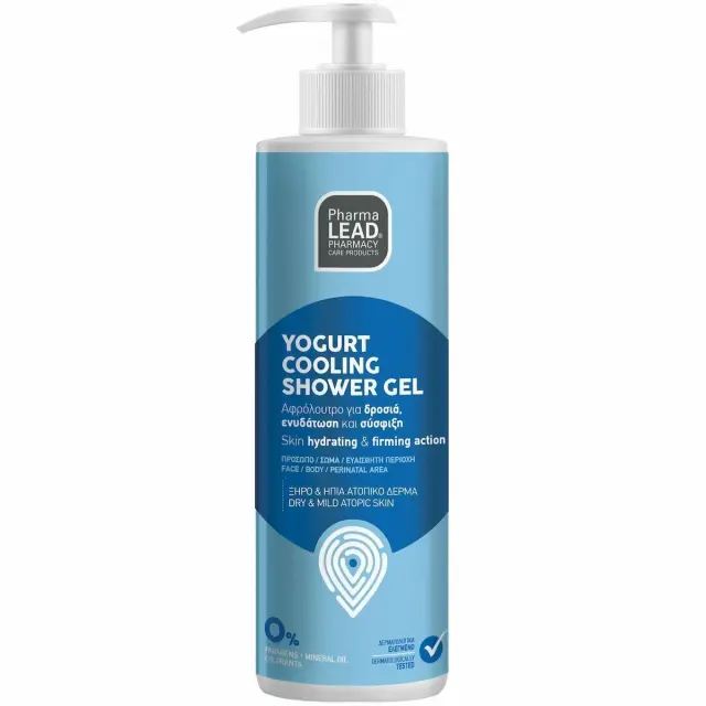 Pharmalead Yogurt Cooling Αφρόλουτρο σε Gel για Πρόσωπο, Σώμα & Ευαίσθητη Περιοχή Πούδρα 500ml