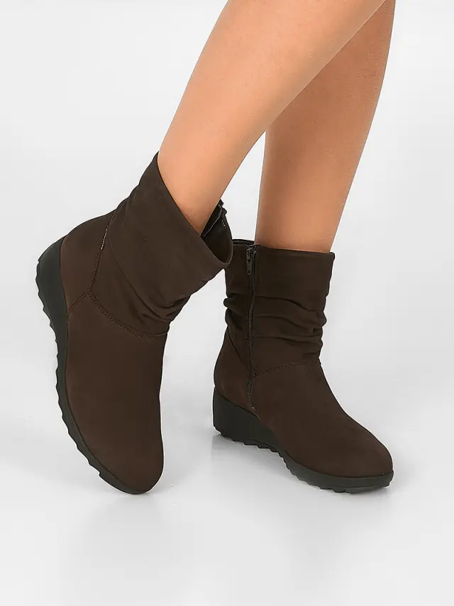 Mephisto Μποτάκια Γυναικείο δέρμα Nubuck Καφέ MEP/AGATHA OAK 2