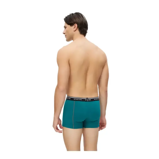 Minerva Ανδρικό Boxer Sporties Fit - Διπλο Πακέτο, Χρώμα Πράσινο-Μαύρο - M 3
