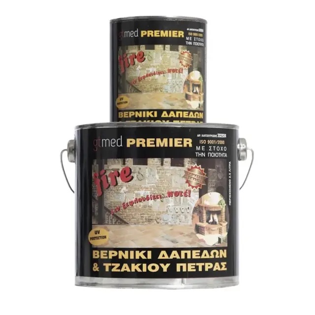 Gtmed Premier Fire Βερνίκι Δαπέδων και Τζακιών Πέτρας 750 ml (ΓΥΑΛΙΣΤΕΡΟ) / PREMIERFIRE-750 2