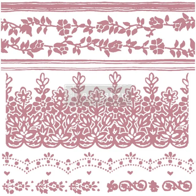 Σφραγίδα Re-design, Floral Borders, 30,5x30,5cm