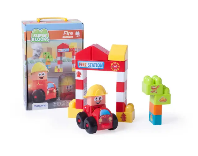 MINILAND SUPER BLOCKS FIRE STATION ΤΟΥΒΛΑΚΙΑ 22ΤΜΧ