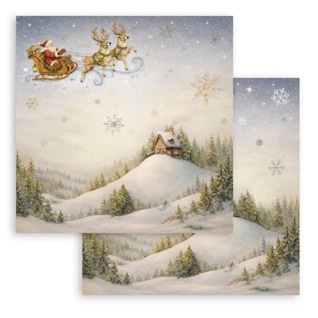 Χαρτιά scrapbooking 10τεμ, 20.3×20.3cm Stamperia, Silent Night 3