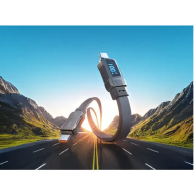 Andowl Καλώδιο Δεδομένων USB Type-C Με Ψηφιακή Ένδειξη Ισχύος 30W Q-SJ07