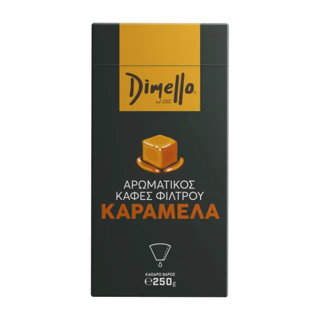 Dimello Καφές Φίλτρου Άρωμα Καραμέλας 250g Αλεσμένος