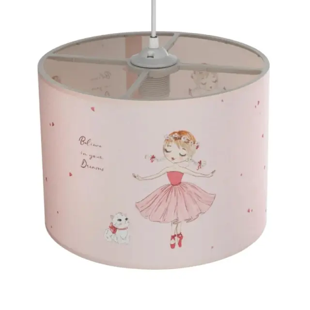 Παιδικό κρεμαστό φωτιστικό BALLERINA 28cm ροζ E27 Πολύχρωμο 3