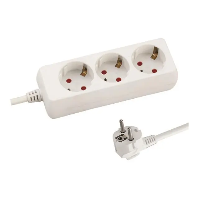 EUROLAMP ΠΟΛΥΠΡΙΖΟ ΜΕ ΚΑΛΩΔΙΟ 3X1,5MM 3M ΜΕ ΠΡΟΣΤΑΣΙΑ ΕΠΑΦΩΝ 3