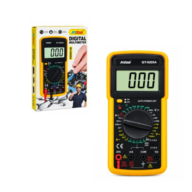 Andowl Ψηφιακό Πολύμετρο με Μεγάλη LCD Οθόνη QY-9205A - Digital Multimeter with Large LCD Display 0751244
