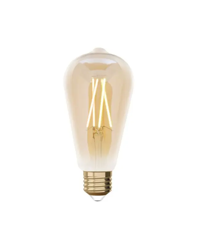 Έξυπνη λάμπα LED filament μελί ST64 E27 7,5W ρυθμιζόμενο λευκό2200-5500K Lutec Connect