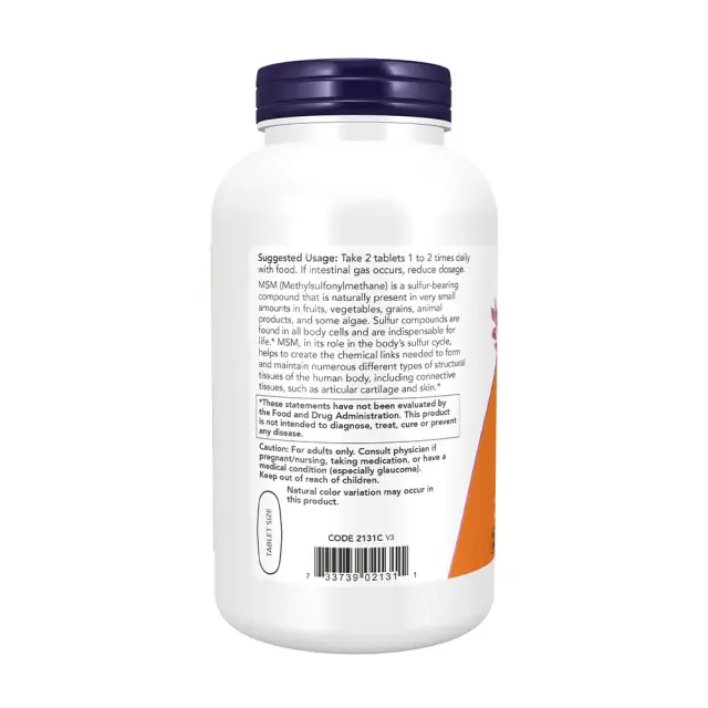 Now Foods MSM 1500 mg 3