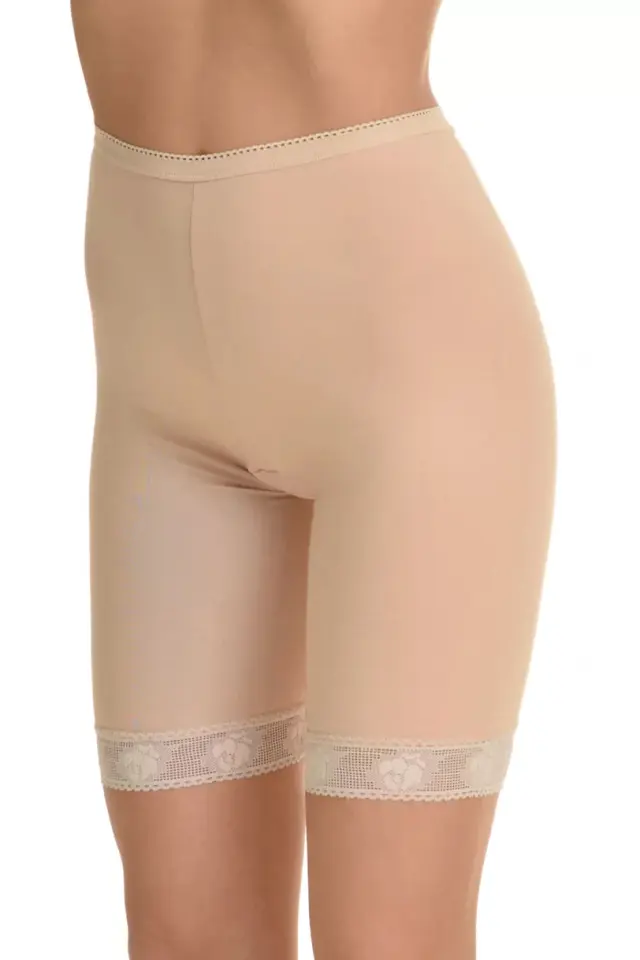 Μπεζ boxer shorts με δαντέλα 2