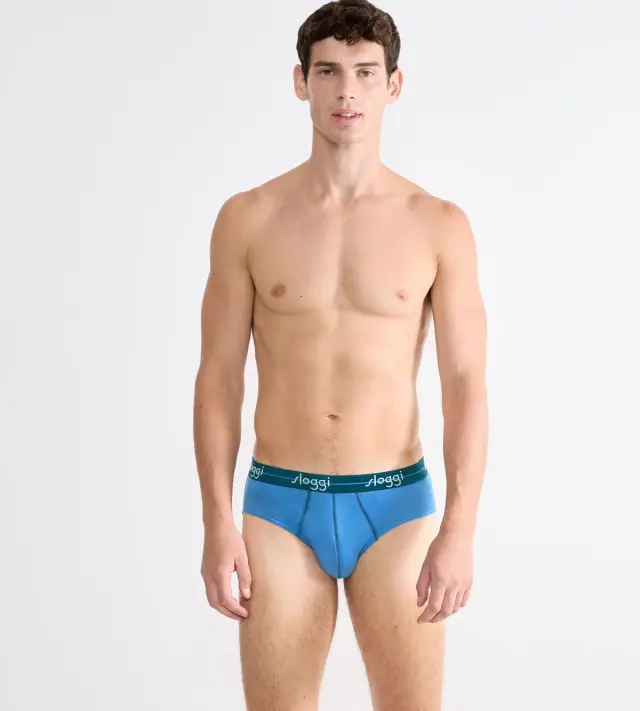 Sloggi Men Start Midi Σλιπ Ανδρικά Σιέλ-Πετρόλ 2-Pack