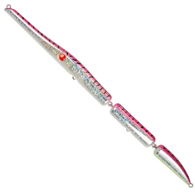 Τεχνητό Seaspin Strega 257 – Sinking Jointed Needlefish Swimbait με Αφαιρούμενη Ουρά Σιλικόνης Pink Mackerel