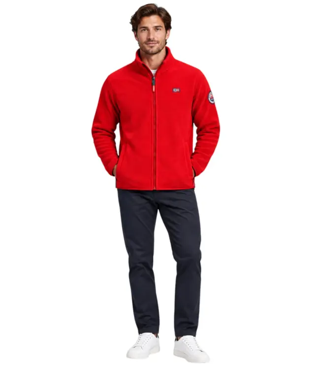Norway Nautical School - Ανδρική Ζακέτα Φούτερ Fleece 869520-RED Κόκκινο 2