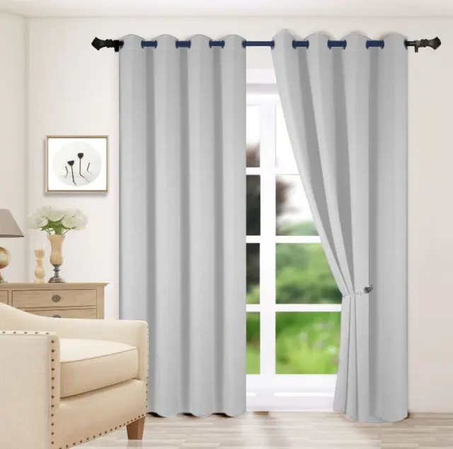 Κουρτίνα με τρούκς HS026-V03 Grigio - 140 x 270