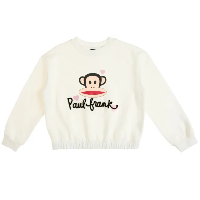 Μπλούζα φούτερ Paul Frank με ανάγλυφα γράμματα