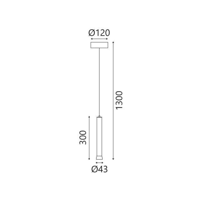 ΚΡΕΜΑΣΤΟ ΦΩΤΙΣΤΙΚΟ LED ACA KY011NC25BK RAPENZO ΑΜΜΩΔΕΣ ΜΑΥΡΟ ΑΛΟΥΜΙΝΙΟ 6W 2800K-3200K-4000K 240LM IP20 Φ30MMXH300MM / KY011NC25BK 3
