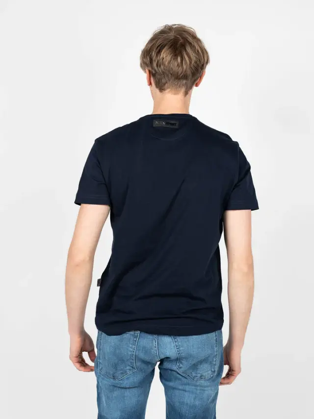 Plein Sport - Ανδρικό T-Shirt Short Sleeve TIPS106-85 Μπλε Ναυτικό 3