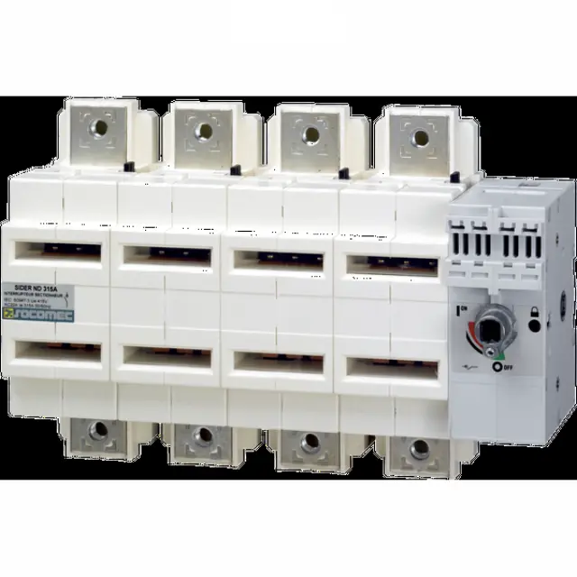 Load break switch with visible contacts SIDER 4P 125A front & side op