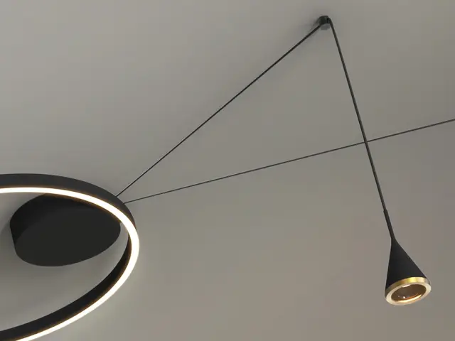Φωτιστικό οροφής Conic black bronze LED 3000K με διπλό spotlight Μαύρο Ορείχαλκος 3
