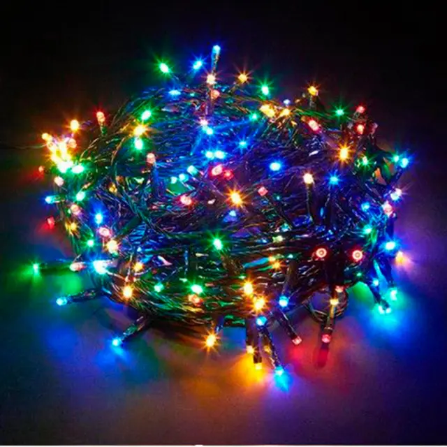 Λαμπάκια 400Led-(IP44) με 8 προγράμματα κ μνήμη πράσινο/πολύχρωμο Homeguru MF400L-M