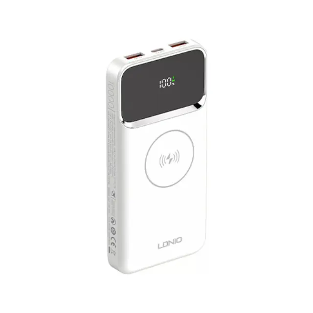 Ldnio PQ12 Power Bank 10000mAh με 2 Θύρες USB-A και Θύρα USB-C Power Delivery Λευκό 2