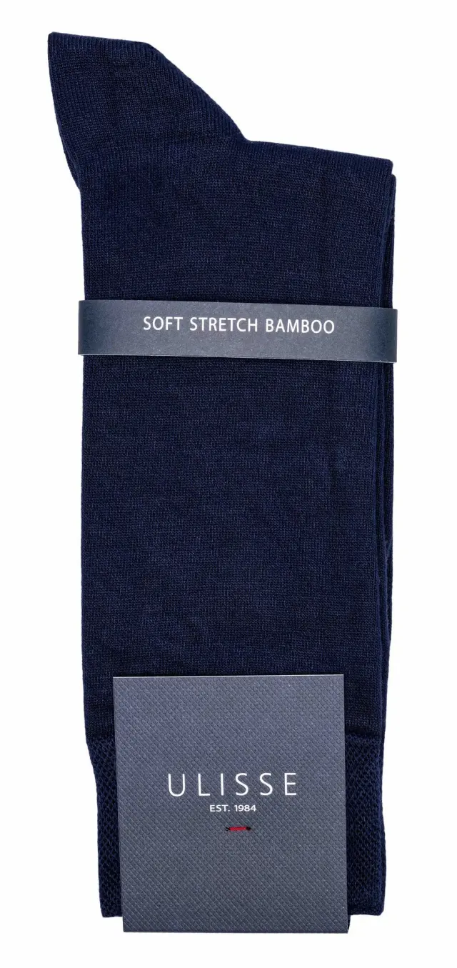 Κάλτσες ανδρικές 90% Bamboo Basic Solid SC-M100-915 Yacht Blue One Size 41-46 Ulisse 2