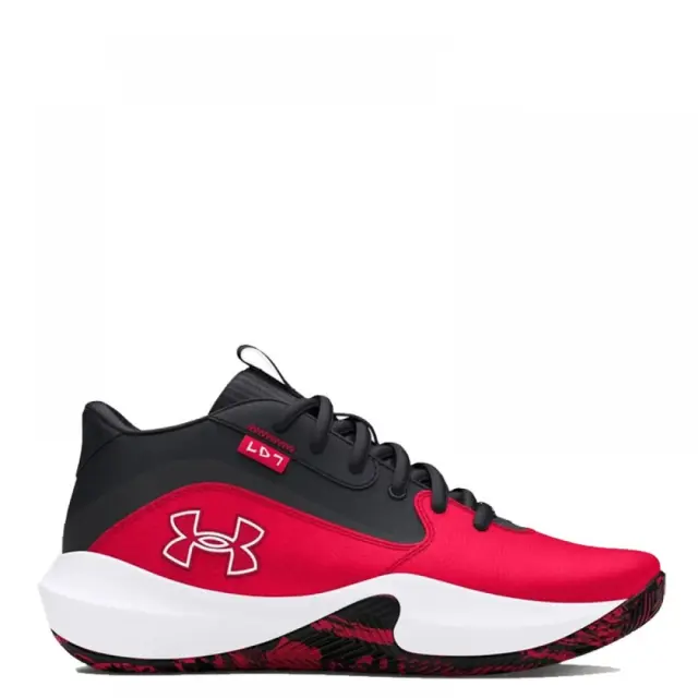 Under Armour Lockdown 7 Basketball Sneakers Mid Red/Black 3028514-600 - 29.5