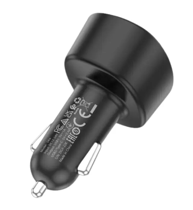 Hoco FM Transmitter Αυτοκινήτου με δυνατότητα σύνδεσης Bluetooth και USB Μαύρο DE6 2