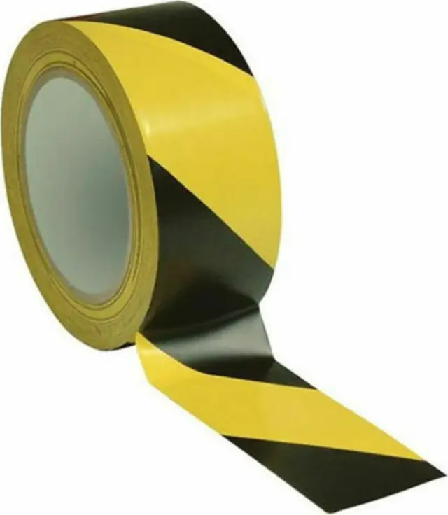 Ταινία σημάνσεως δαπέδου Primo Tape Distancing ριγωτή 5cm x 33m αυτοκόλλητη KITΡΙΝΗ 70102