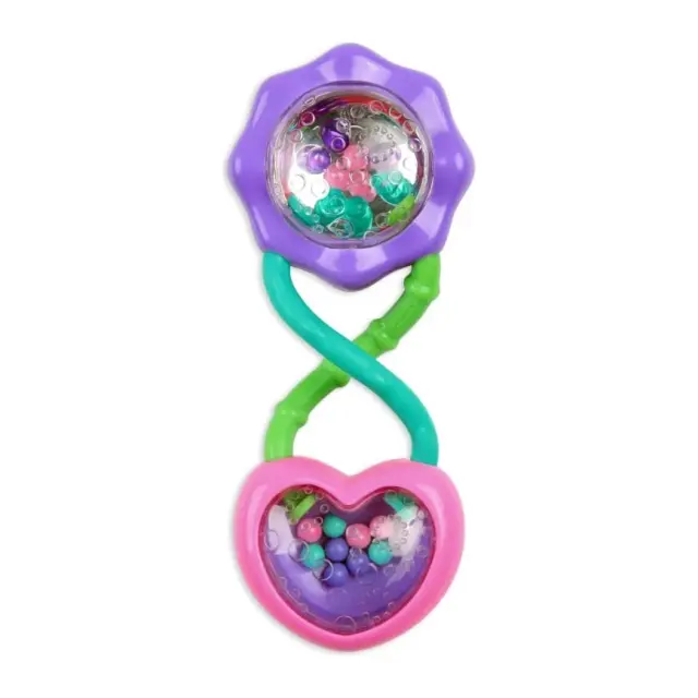 Bright Starts Rattle and Shake Barbell Κουδουνίστρα Pink 3+ Μηνών