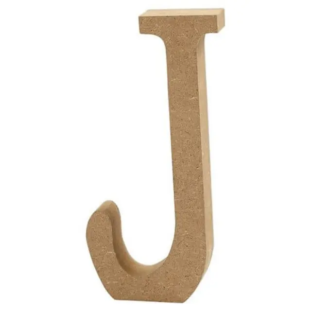 Γράμμα βάσης Mdf 13cm, πάχος 2cm - J