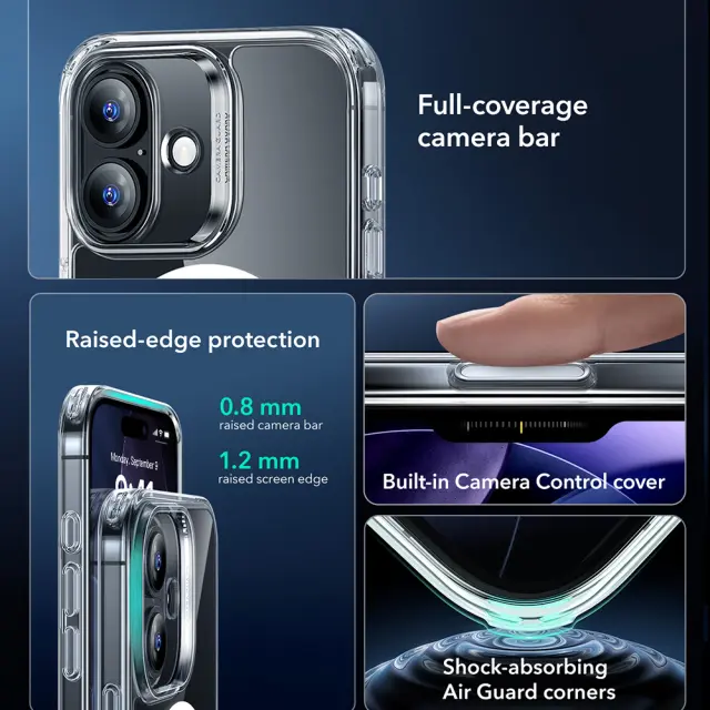 ESR - Classic Hybrid HaloLock (Camera Control) - iPhone 17 - Clear 2