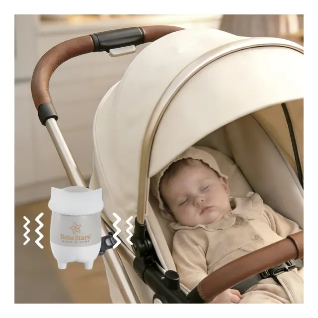 Επαναφορτιζόμενος Μηχανισμός 3 in 1 Bebe Stars - Δονητής, Ήχος & Φως Νυκτός 20-170 3