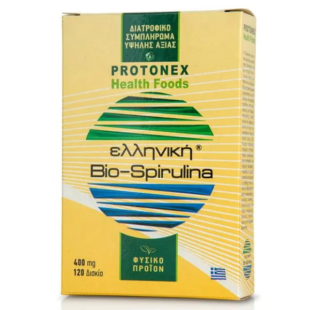Protonex Ελληνική Σπιρουλίνα Νιγρίτας Σερρών 120 Δισκία