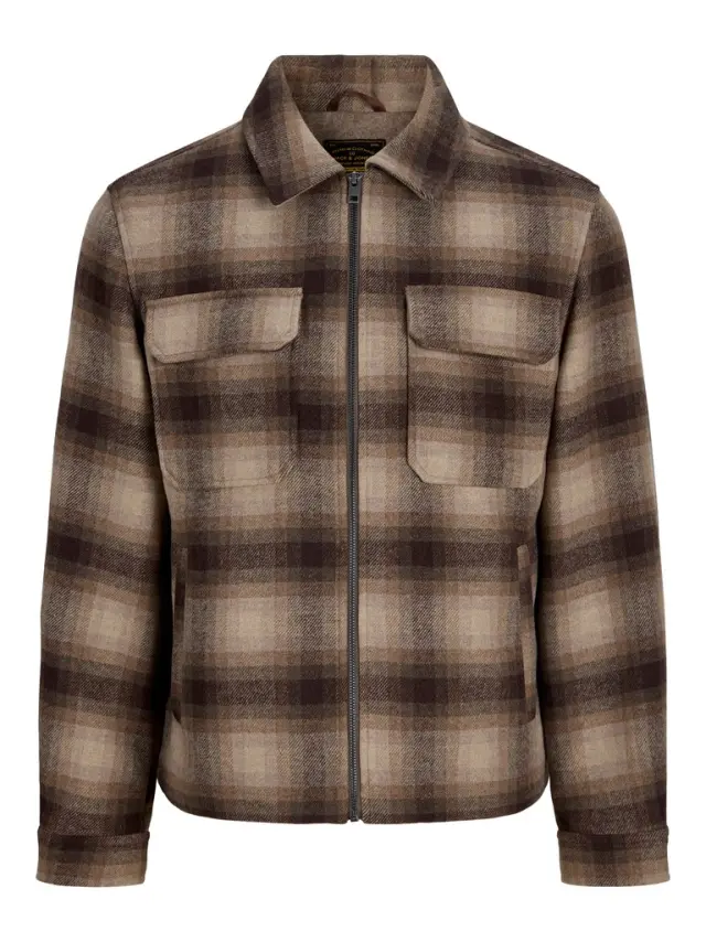 JPRBLUWAKEFIELD WOOL BLEND JACKET SN - Plaza Taupe