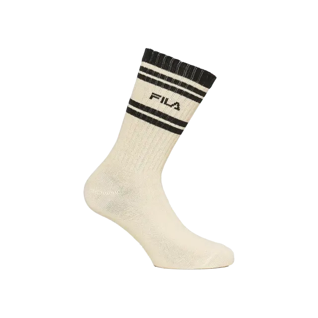 FILA Ανδρικές Κάλτσες Lifestyle Normal Plain - 3 Ζεύγη, Χρώμα Μαύρο-Ιβουάρ-Ιβουάρ 3