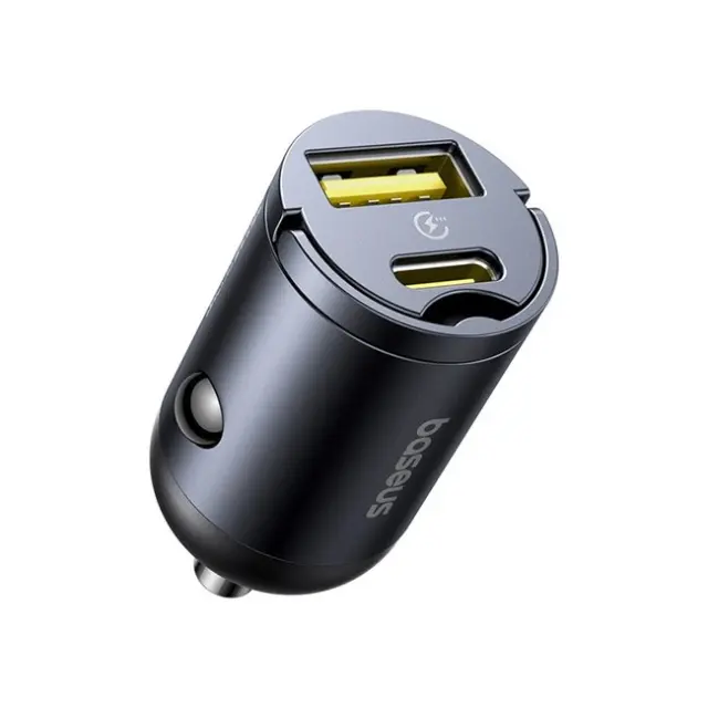 Baseus Tiny Star 30W USB-A USB-C Car Charger Black
