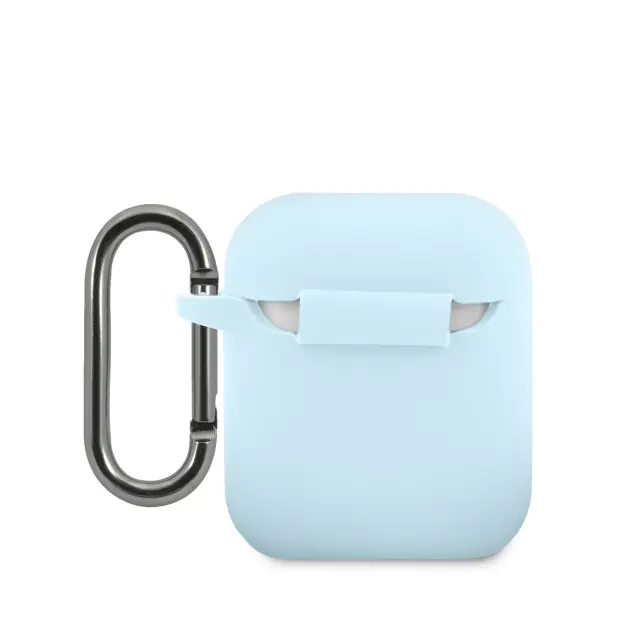 Lacoste Liquid Silicone Glossy Printing Logo Case for AirPods 1/2 Blue 2
