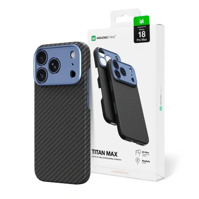 Amazingthing Θήκη Κινητού iPhone 18 Pro Max Titan Max Lens MagSafe Blue