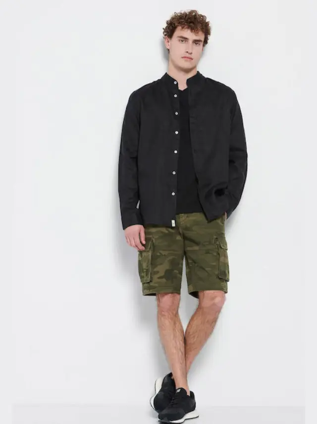 Funky Buddha Shirt Chino Black FBM007-003-05 - L 3