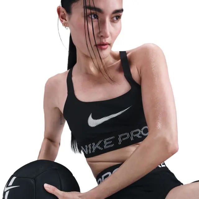 Nike Pro Light Support Bra (IF3973-010) - Μαύρο 2